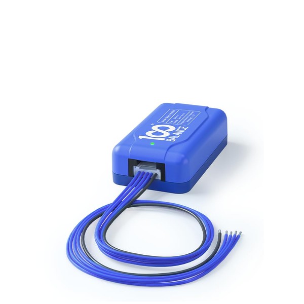 100Balance Condensador de equilibrio 1A Equalizador activo 3S a 16S para Lifepo4 o Li-ion Litio Grupo BMS Placa de transferencia de energía con carcasa ABS azul (4S)