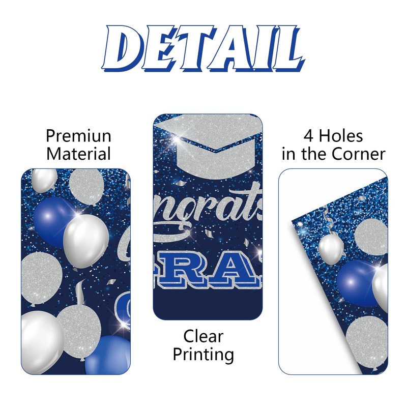 Congrats Grad Backdrop Banner | 2025 Graduation Party Decorations |