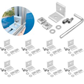DAIRYCOF Aluminium Corner Connectors 40 x 40 x 36 mm Aluminium Profile Angle Connector Set Mounting Material with Screw Aluminium Profile Corner Connector for Fixing Aluminium Profiles Pack of 10