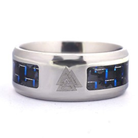 BAVIPOWER Viking Stainless Steel Valknut Odin Symbol Jewelry Norse Ancient Warrior Ring For Men Amulet Talisman Great Protection