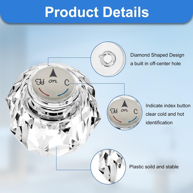 1 Piece RP2389 Faucet Knob Replacement Compatible with Delta Bathroom