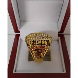 Freddie Freeman - 2021 Atlanta Braves World Series Ring With Wooden Display Box