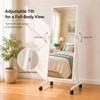Full Length Mirror with Wheels, 65"x22" Freestanding Floor Mirror with