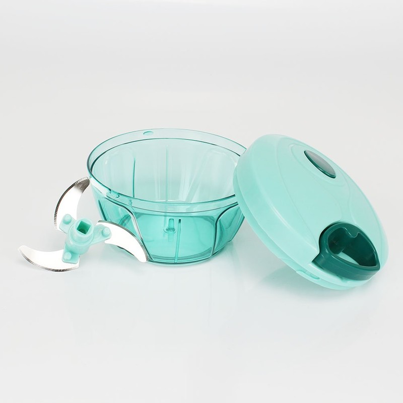 Ourokhome Portable Pull Onion Chopper- Manual Slicer for Vegetables, Fruits,