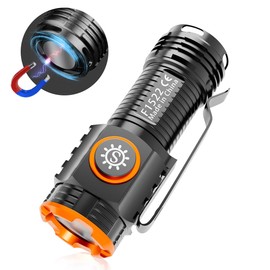 X.Store EDC Flashlight, Led Rechargeable Mini Pocket Light with Clip, High Lumens Ultra Bright Compact Flashlights with Magnetic for Camping Hiking Outdoor Emergency Use Waterproof