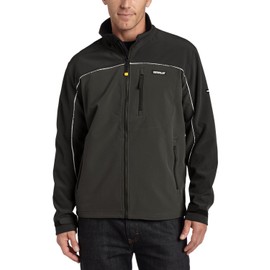Caterpillar Men's Soft Shell Jacket (Regular and Big Sizes), Graphite/Black, Large Tall