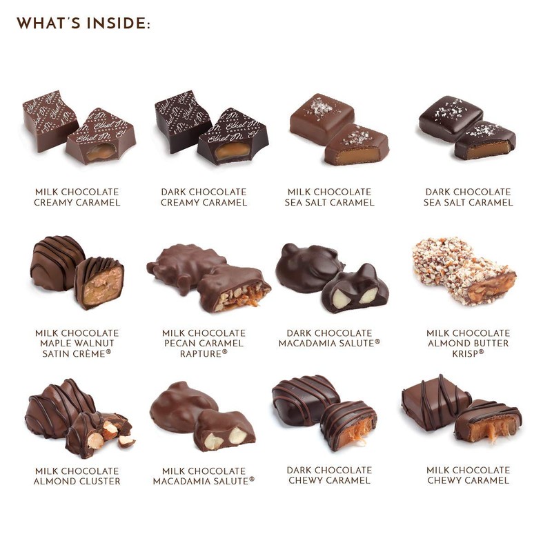 Ethel M Chocolates Premium Nuts & Caramels Collection Chocolate Gift