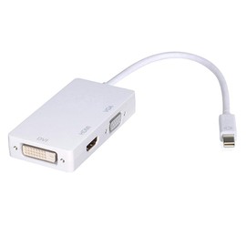 Bolwins B57S 1080P Mini DisplayPort to HDMI/DVI/VGA 3 in 1 Adapter Converter - Mini DP Male to HDMI, DVI, VGA Female - HD Video Converter for Laptop, PC