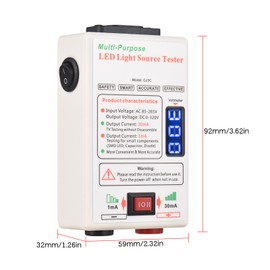 Voltage Test 1mA/30mA Convertible LED Backlight Tester Screen LED LCD TV Back Light Tester Meter Lamp Beads Light Board Test Strip Bead Diode Testing Repair Tool