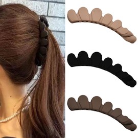 Banana Clips for Thick and Thin Hair - 3 Pcs Large Hair Claw Clip Ponytail Holder French Barrette Hair Pin Combs Accessories for Women