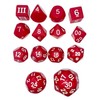 Red - 14 Unusual Dice Set Approved for Use with
