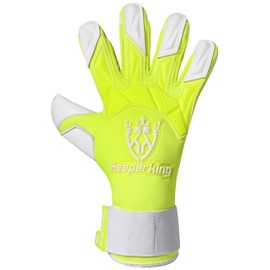 Keeperking GladiatorKing Negative Cut Professional Men's Goalkeeper Gloves with Professional Extreme Grip 4 mm (11, G-Yellow/White)