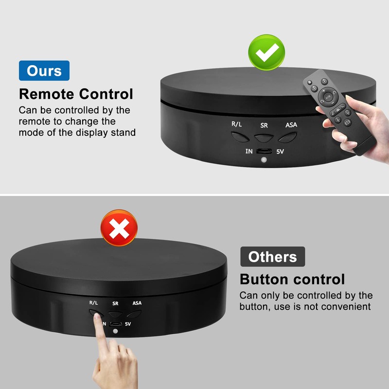 Motorized Rotating Display Stand, 3 Sizes 15 18 22cm Remote