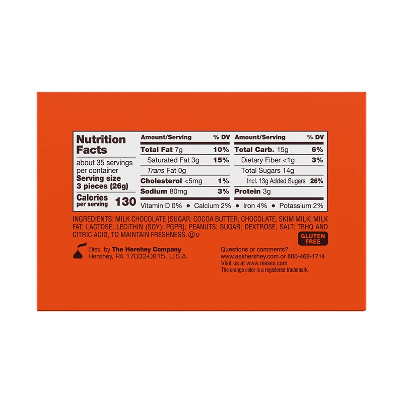 REESE'S Miniatures Milk Chocolate Peanut Butter Cups, Candy Packs, 0.31