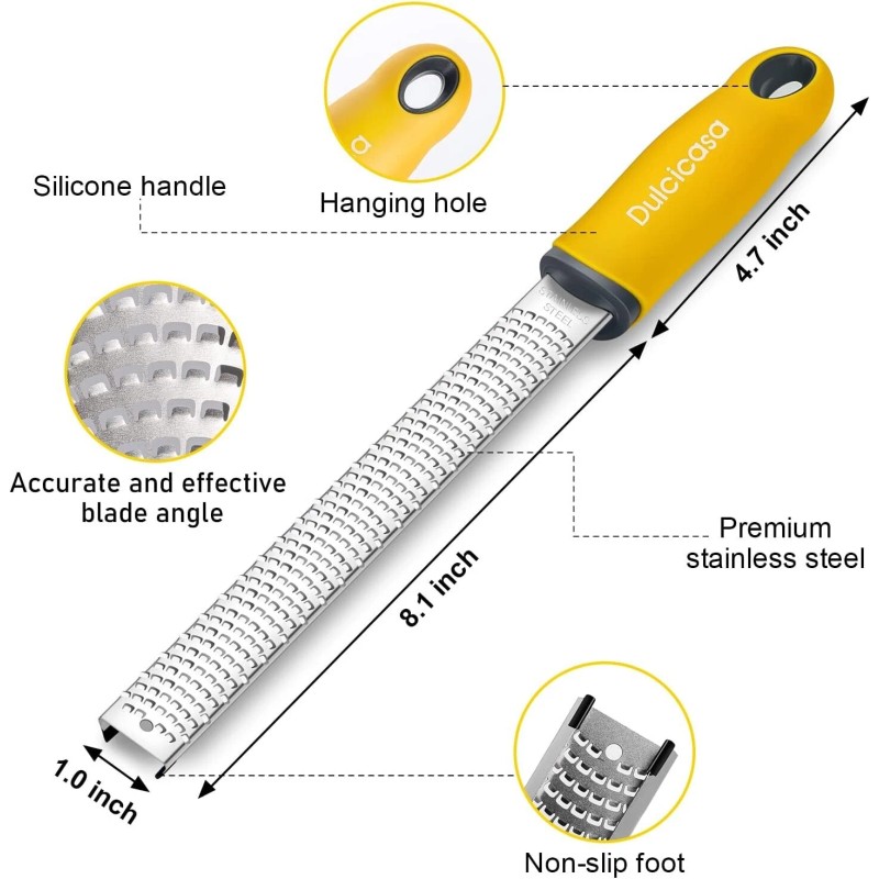 Professional Stainless Steel Lemon Zester & Grater - Enhance Your