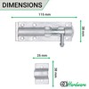 EAI Heavy Duty Tower Bolt | 4 Inch | Galvanised