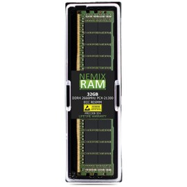 NEMIX RAM 32GB (1X32GB) DDR4 2666MHZ PC4-21300 2Rx4 1.2V 288-PIN ECC RDIMM Registered Server Memory Compatible with Dell SNPTN78YC/32G A9781929