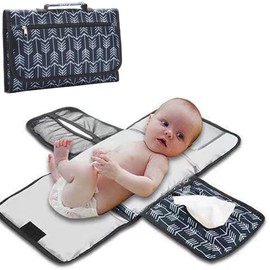 DZOZO Portable Nappy Changing Mat Pad Travel Baby Change Mat Baby Changing Mat with Pockets Waterproof Foldable Infant Baby Changing Pad Baby Mat Portable Baby Changing Pad Station