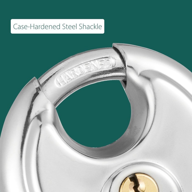 Guliffen Keyed Alike Discus Padlocks,Stainless Steel Disc Padlock with Same