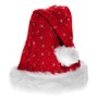 Ciffre Christmas Santa Hat Red Plush with Glitter Dust