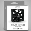 Acteck Ventilador POLAR EG VG80 80mm 2500RPM Negro Molex AC-938129