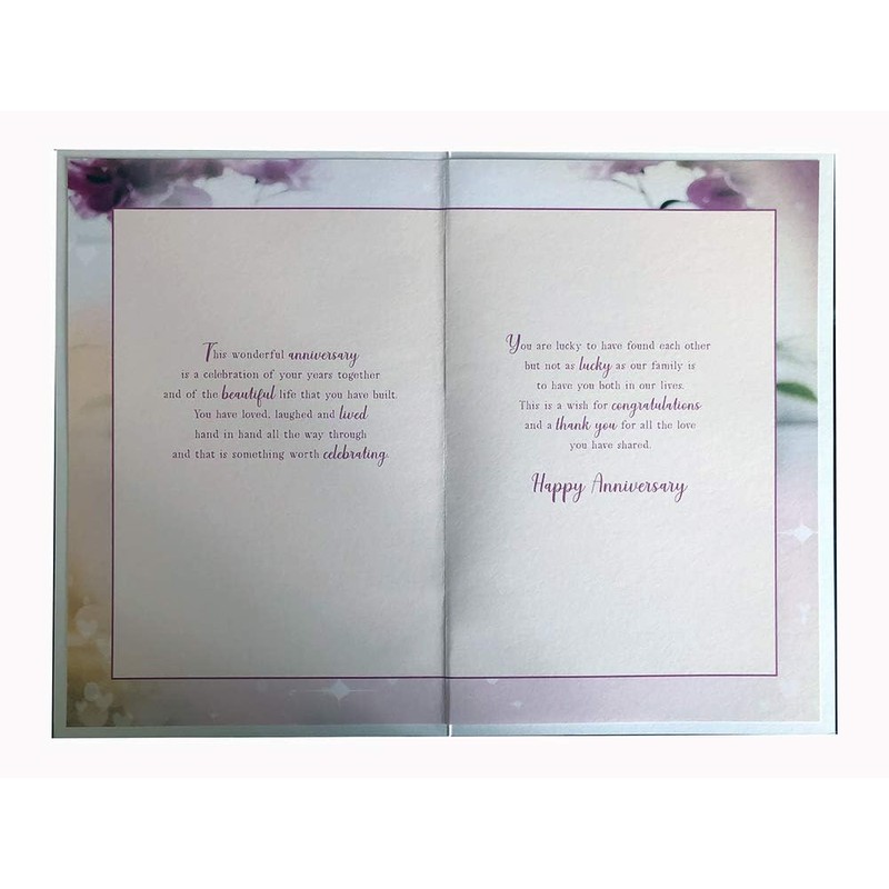 Mum & Dad 50th Golden Anniversary Champagne Design Sentiments Card