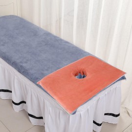 perfeclan Massage Table Towel,Lightweight Reusable Comfortable Washable Sturdy Beauty Towel,Soft for SPA Beauty Salons, Orange
