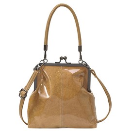 Women's Kiss Lock Crossbody Bag PU Leather Kiss Clasp Purse Handbags Crossbody Shoulder Bags Hobo Tote Purses Wallet