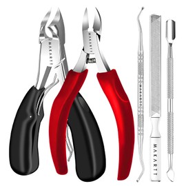 Makartt Toenail Clippers, 5-in-1 Stainless Steel Nail Clipper Set for Thick or Ingrown Toenails, Professional Removal Kit for Men, Women & Seniors | Makartt