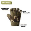 HYCOPROT Fingerless Gloves, Knuckle Protective Breathable Lightweight Outdoor Gloves for