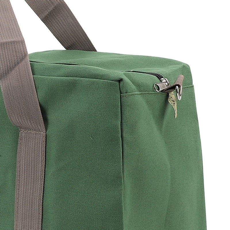 Canvas Wide Mouth Tool Storage Bag with Adjustable Shoulder Strap