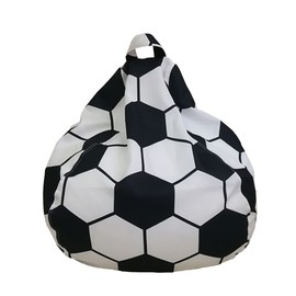 Highdi Kids Football Bean Bag Covers without Filling Adult Arm Chair Bean Bag Cover Child Size -Large Stuffed Animal Storage - Plush Toys Holder and Organiser for Girls and Boys (60x70cm,Football)