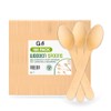G4GADGET 100x Wooden Spoons - Disposable Biodegradable Birch Wood Utensils