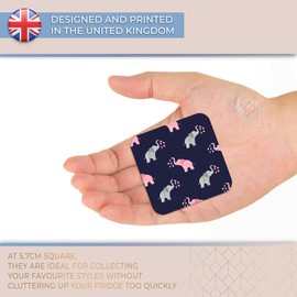 Destination Vinyl ltd Fridge Magnet - Cute Pink Elephant Pattern Elephants for Office, Cabinet and Whiteboard, Magnetic Stickers, 44800