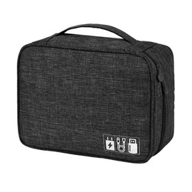 Elektronische Tasche - Elektronik zubehör organisator - universal travel Kabel Organizer Tasche (Schwarz)