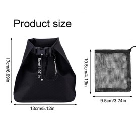 Leanockesa Portable Travel Soap Holder Case 2 Pack for Shampoo Bars, Waterproof & Leakproof Soap Bar Container Bag, Foldable Soap Pouches for Camping Enthusiasts (Mesh Bag/Black)