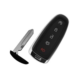 5 Button Keyless Entry Remote Cover Key Fob Shell Replacement for Ford Edge Explorer Focus Taurus Flex Expedition Lincoln MKS MKX MKT Navigator 2011-2020