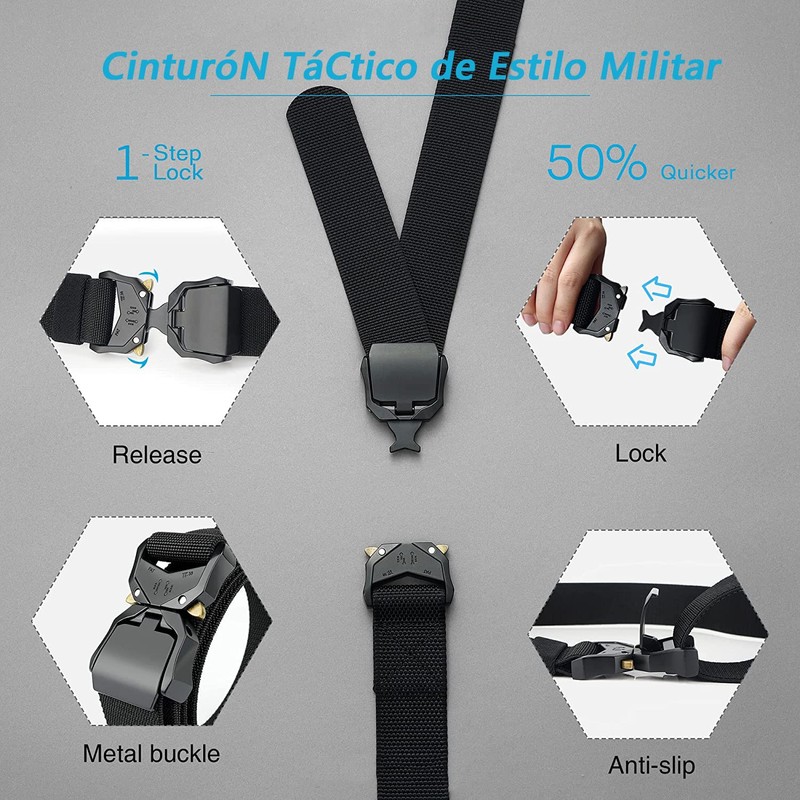 Cinturón Táctico De Estilo Militar, Cinturón De Nailon, Cinchas Tácticas