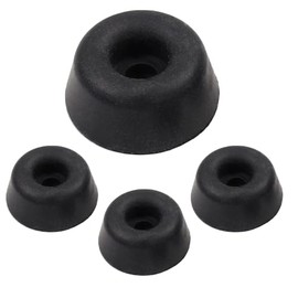 19mm Toilet Seat Buffer Pads Black Rubber Buffer Damper Toilet Seat for Slam & Noise Dampener Doors Drawers Floor Surface Protection Feet Pads Pack of 4.
