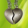 Split Heart Large with Engraving 2 in 1 Keyring Key