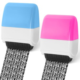 2 Pack Identity Theft Protection Roller Stamp, Stamps for Mailing