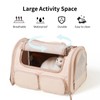 FUKUMARU Cat Carrier, 4 Mesh Windows Small Dog Carrier, 4