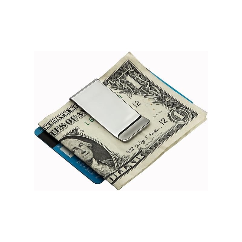 VERALY.MX Set 2 Clip Para Billetes Plateado Tarjetas 3 Divisiones
