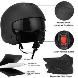 Motorcycle Full Face Helmet for Dirt Bike ATV Scooter Half Motocross Helmet DOT Approved