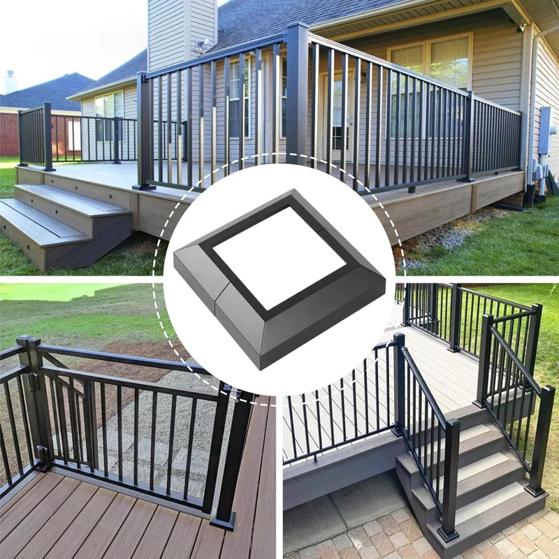 Aluminum Split Post Base Cover, 2 Pack Deck Post Base