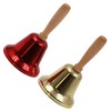 PRETYZOOM 4pcs Christmas Hand Bell Metal Hand Call Bell with