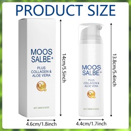 Moossalbe PLUS, Mooscreme Gegen Falten, Aktiv Hautreparatur Moossalbe, Moossalbe Gesicht Falten Testsieger, Feuchtigkeitscreme Gesicht, Natürliche Hefesalbe Antifaltencreme für Alle Hauttypen