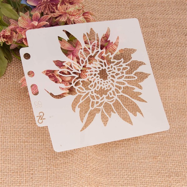 Lottoy Flower DIY hollow out design PET plastic stencil, perfect