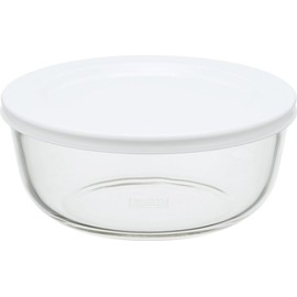 iwaki KBC4150-W1 Heat Resistant Glass Storage Container, Medium, 28.7 fl oz (800 ml), Pack