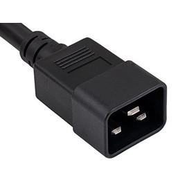 CableLeader 8ft IEC320 C20 to C21 Heavy Duty Power Extension Cord, 12 AWG, 20A/250V, SJT, Power Extension Cable for PDUs, UPSs & Servers, UL Listed, Black